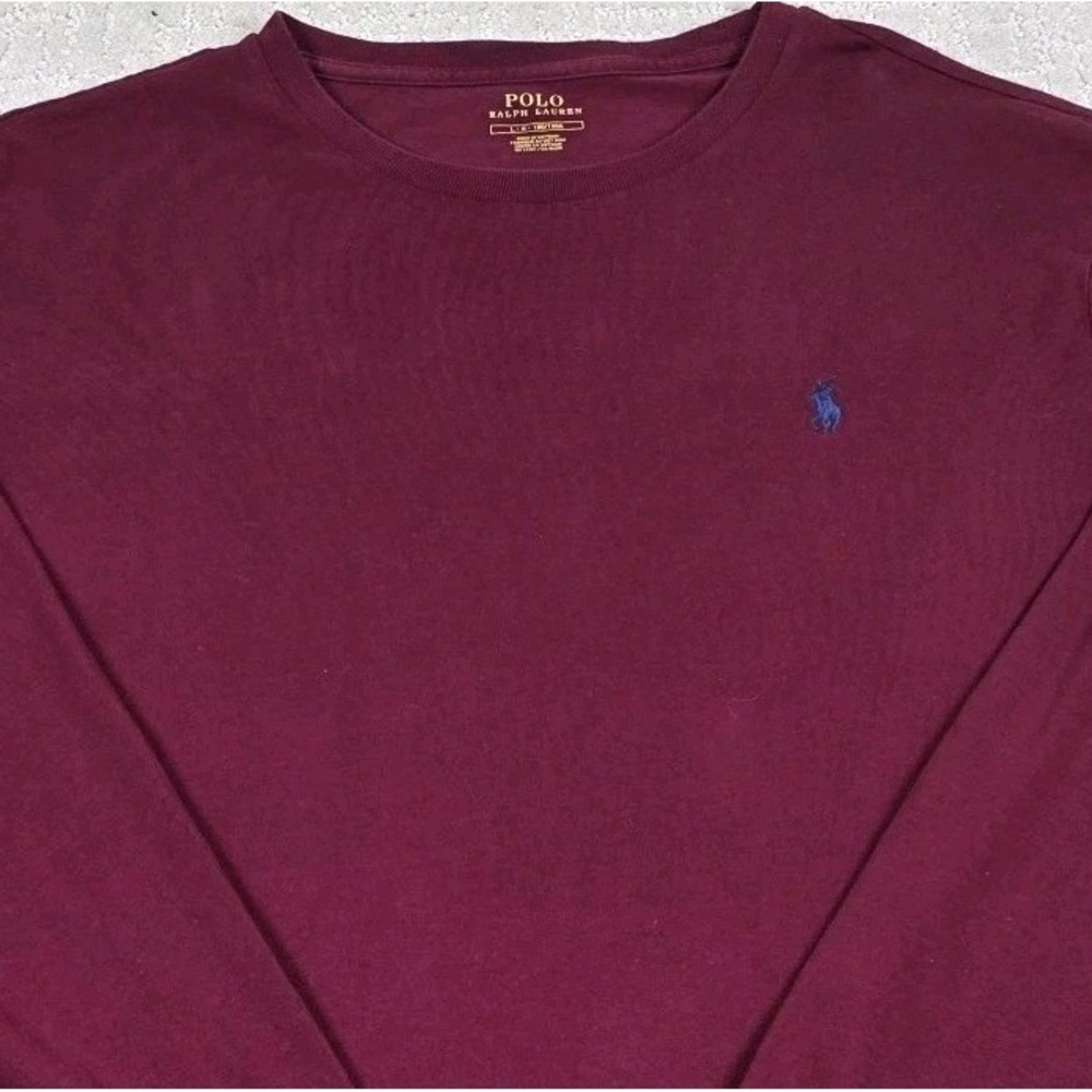 Polo Ralph Lauren Long Sleeve Classic Fit Cotton Crewneck Shirt Mens Size Large